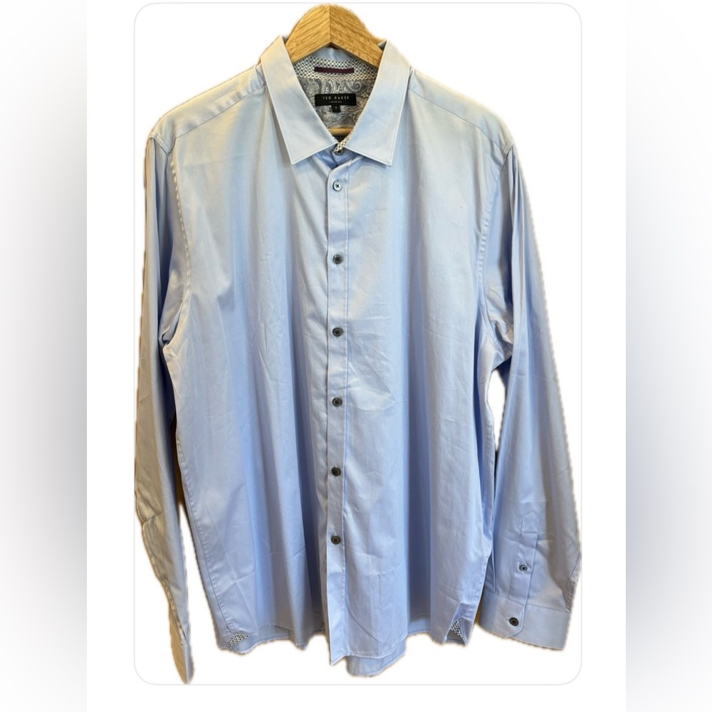 Ted Baker London NWOT  Light Blue Long Sleeves Button Down Shirt XL